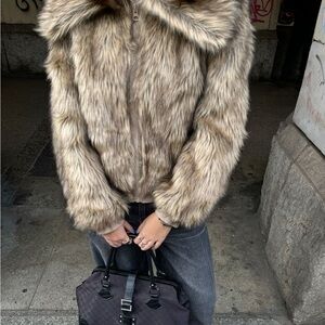 H&M Oversized Faux Fur Coat